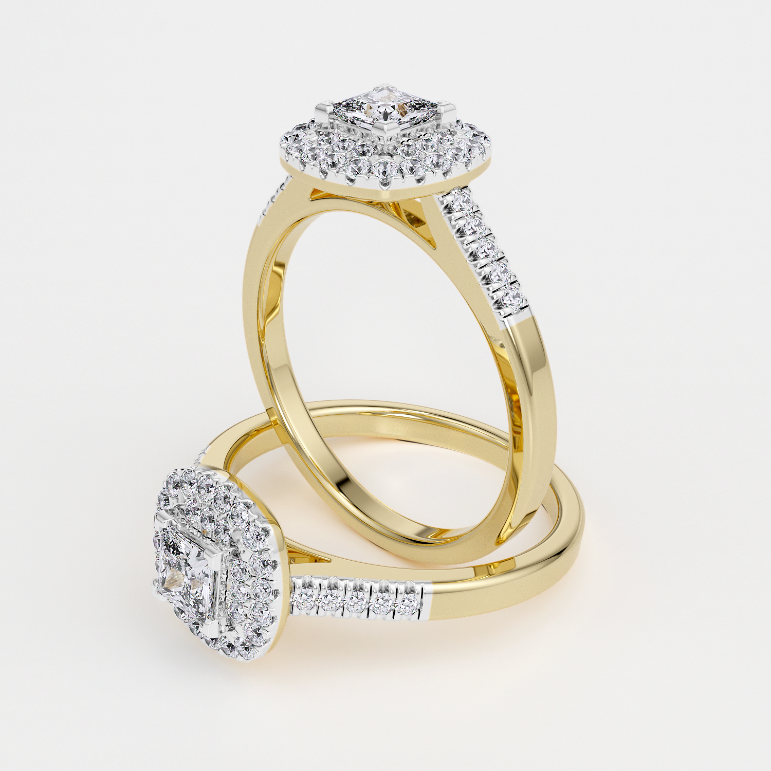 Double Halo Engagement Rings 